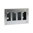 SIMON - Caja metálica empotrar SIMON K45 con 4 módulos para 8 mecanismos K45 aluminio