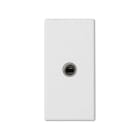 SIMON - Placa SIMON K45 1/2 mecanismo con 1 conector MINIJACK STEREO 3,5mm blanco nieve