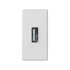 SIMON - Placa SIMON K45 1/2 mecanismo con 1 conector USB tipo A blanco nieve