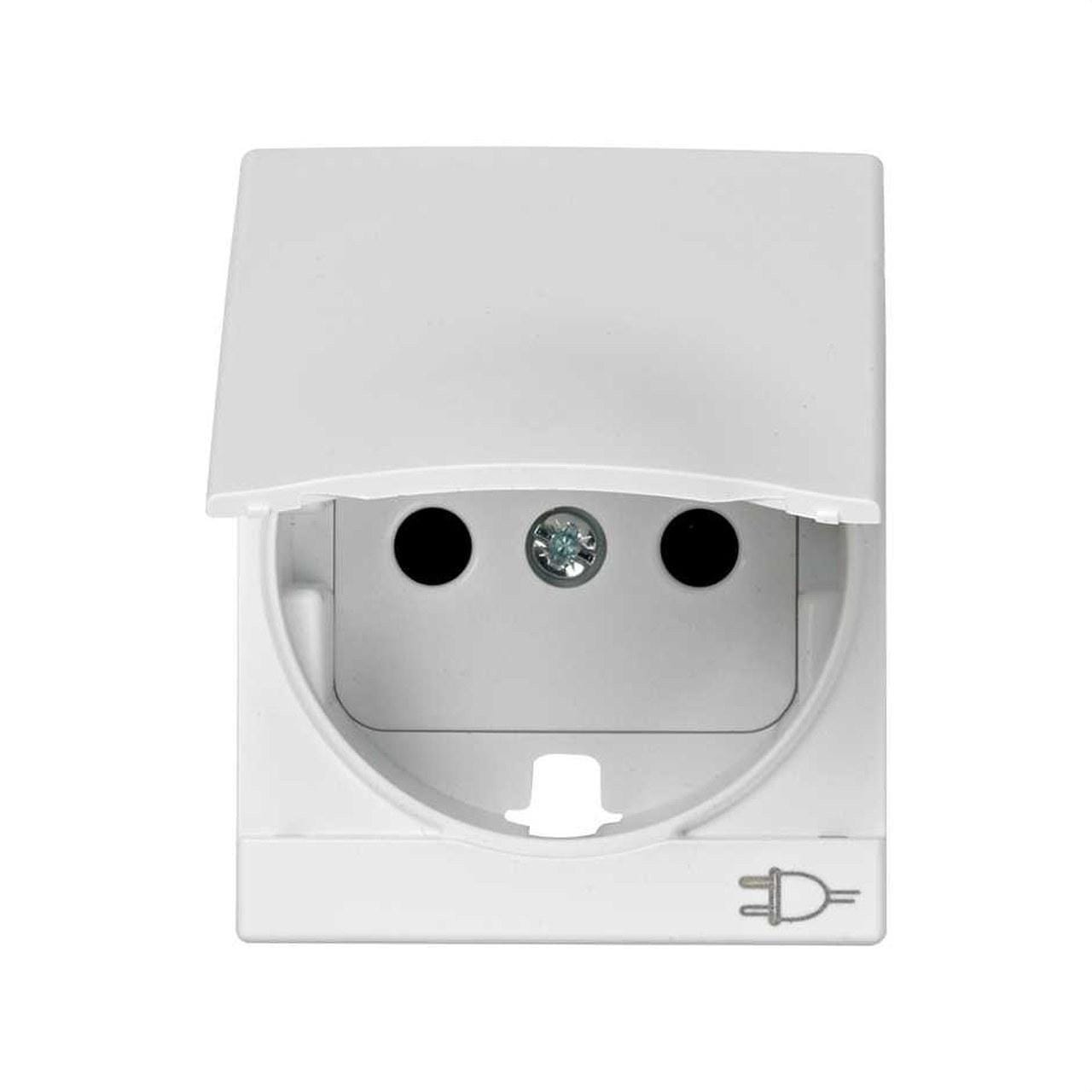 SIMON - Tapa articulada enchufe SIMON 82 CENTRALIZACIONES 2P schuko con seguridad blanco