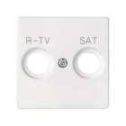 SIMON - Tapa SIMON 82 toma R-TV+satélite blanco nieve