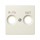 SIMON - Tapa SIMON 82 toma R-TV+satélite marfil