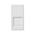 SIMON - Placa SIMON K45 V&D plana con guardapolvo para 1 conector AMP/BRAND REX/SYSTIMAX (AVAYA)/KRONE o BELDENCDT blanco nieve