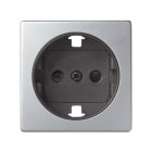 SIMON - Tapa enchufe SIMON 82 2P+TT lateral+seguridad aluminio