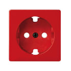 SIMON - Tapa enchufe SIMON 82 2P+TT lateral+seguridad rojo