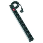 SIMON - Regleta ELECTROBLOCK con 8 bases schuko interruptor gris