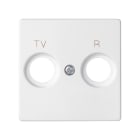 SIMON - Tapa SIMON 82 toma R-TV blanco nieve