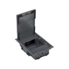 SIMON - Caja suelo SIMON K45 cuadrada para 5 mecanismos y profundidad reducida gris