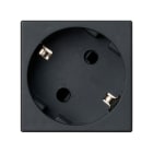SIMON - Base SIMON K45 schuko con embornamiento por tornillo y obturador de protección gris