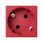 SIMON - Base SIMON K45 schuko con embornamiento por tornillo y obturador de protección rojo