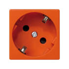 SIMON - Base SIMON K45 schuko con embornamiento por tornillo y obturador de protección naranja