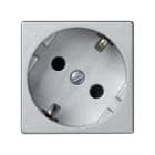 SIMON - Base SIMON K45 schuko con embornamiento por tornillo y obturador de protección aluminio
