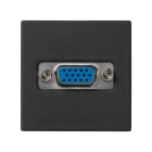 SIMON - Placa SIMON K45 1/2 mecanismo con 1 conector VGA HD15 H conexión a tornillo gris grafito