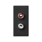 SIMON - Placa SIMON K45 1/2 mecanismo con 2 conectores RCA gris grafito