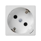 SIMON - Base SIMON K45 schuko con embornamiento por tornillo y piloto blanco nieve