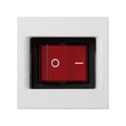 SIMON - Placa SIMON K45 con interruptor luminoso bipolar 16A blanco nieve