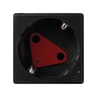 SIMON - Base SIMON K45 schuko con embornamiento por tornillo y obturador de seguridad y piloto indicador gris grafito