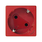 SIMON - Base SIMON K45 schuko con embornamiento por tornillo y obturador de seguridad y piloto indicador rojo