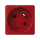 SIMON - Base enchufe SIMON K45 Francesa con embornamiento rápido y obturador de seguridad rojo