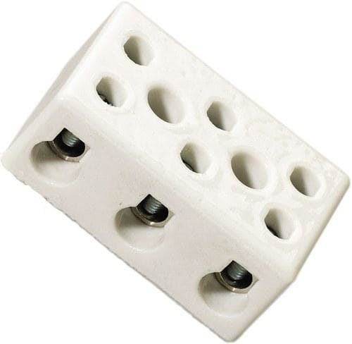 TEKOX - Bloque de conexión 1P 6mm² para altas temperaturas (Cerámicas)