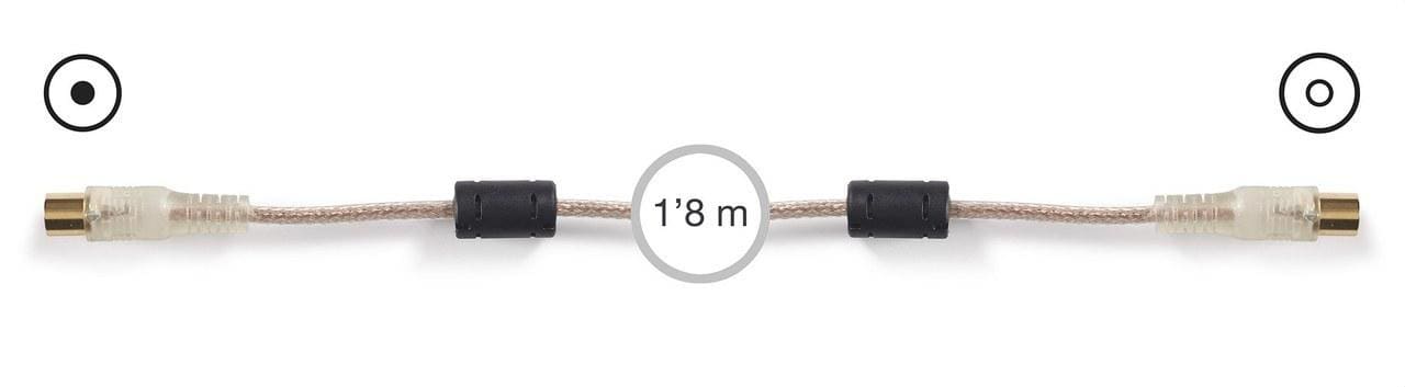 FONESTAR - Conexión antena TV / video macho-hembra 1,8m