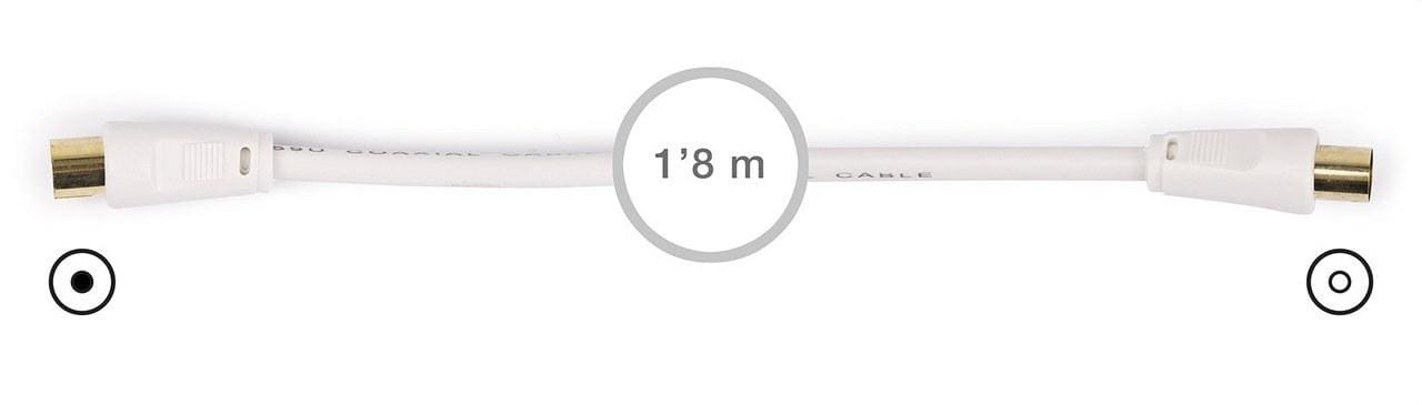 FONESTAR - Conexión profesional video conector dorado 1,8m