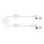 FONESTAR - Conexión antena TV / video macho-hembra 90° 1,5m blanco