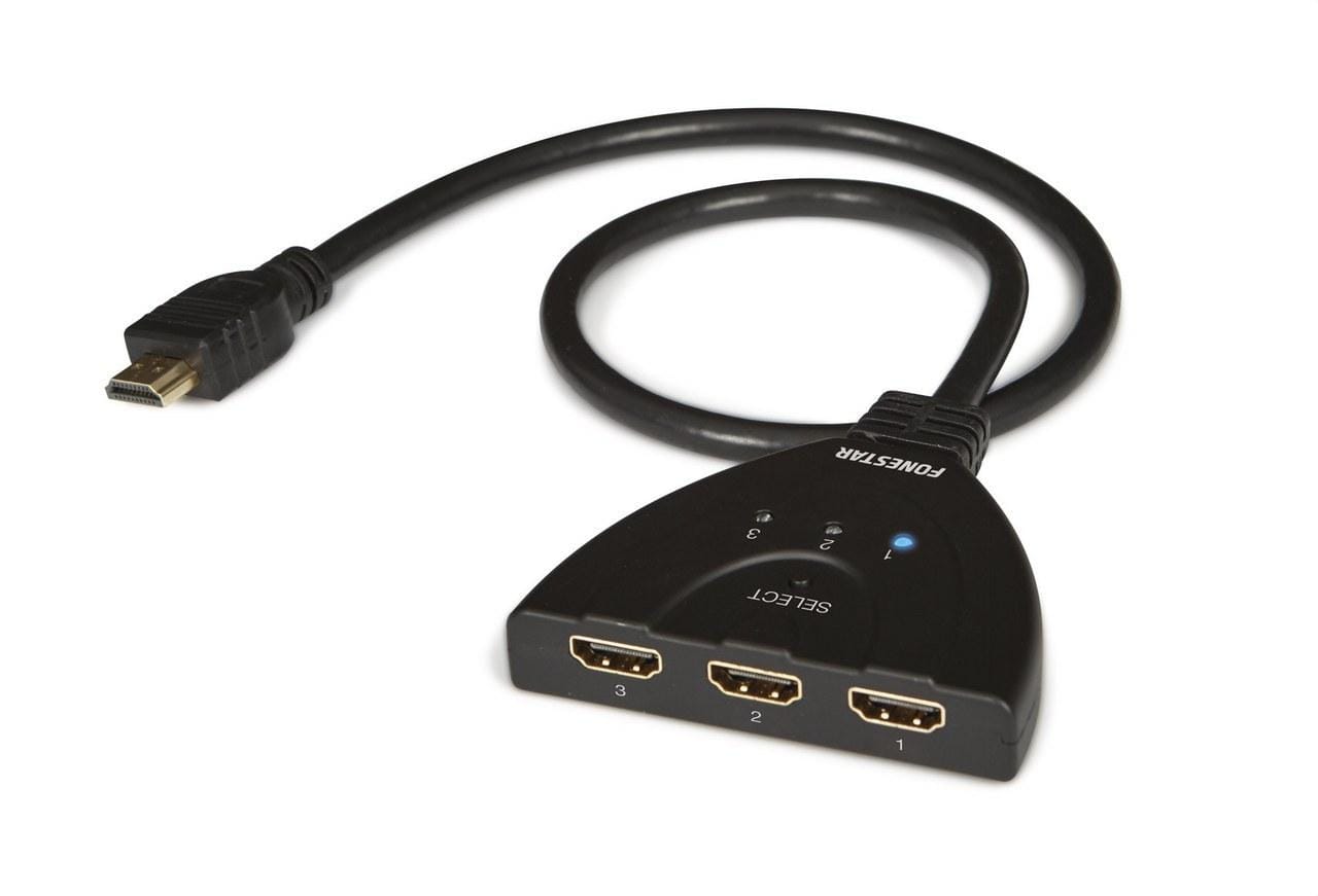 FONESTAR - Selector HDMI 3 entrada 1 salida