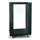 FONESTAR - Mueble rack 19" 18U metálico puerta transparente con cierre negro