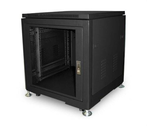 FONESTAR - Armario rack 19" (10 unidades) metálico puerta transparente negro