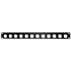 FONESTAR - Panel frontal 1U rack 19" 483x44,5 12 zócalo negro