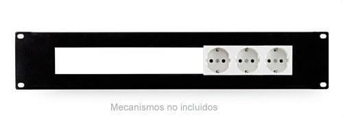 FONESTAR - Panel frontal (2 unidades) rack 19" 486x89 8 panel negro