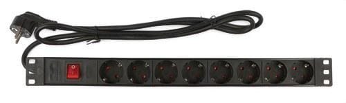 FONESTAR - Base corriente 1U 230V rack 19" 483x44,5 negro