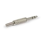 FONESTAR - Conector Jack macho 6,3mm estéreo plateado metálico
