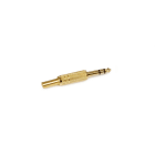 FONESTAR - Conector Jack macho 6,3mm estéreo dorado metálico