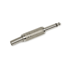 FONESTAR - Conector Jack macho 6,3mm monofásico plateado metálico