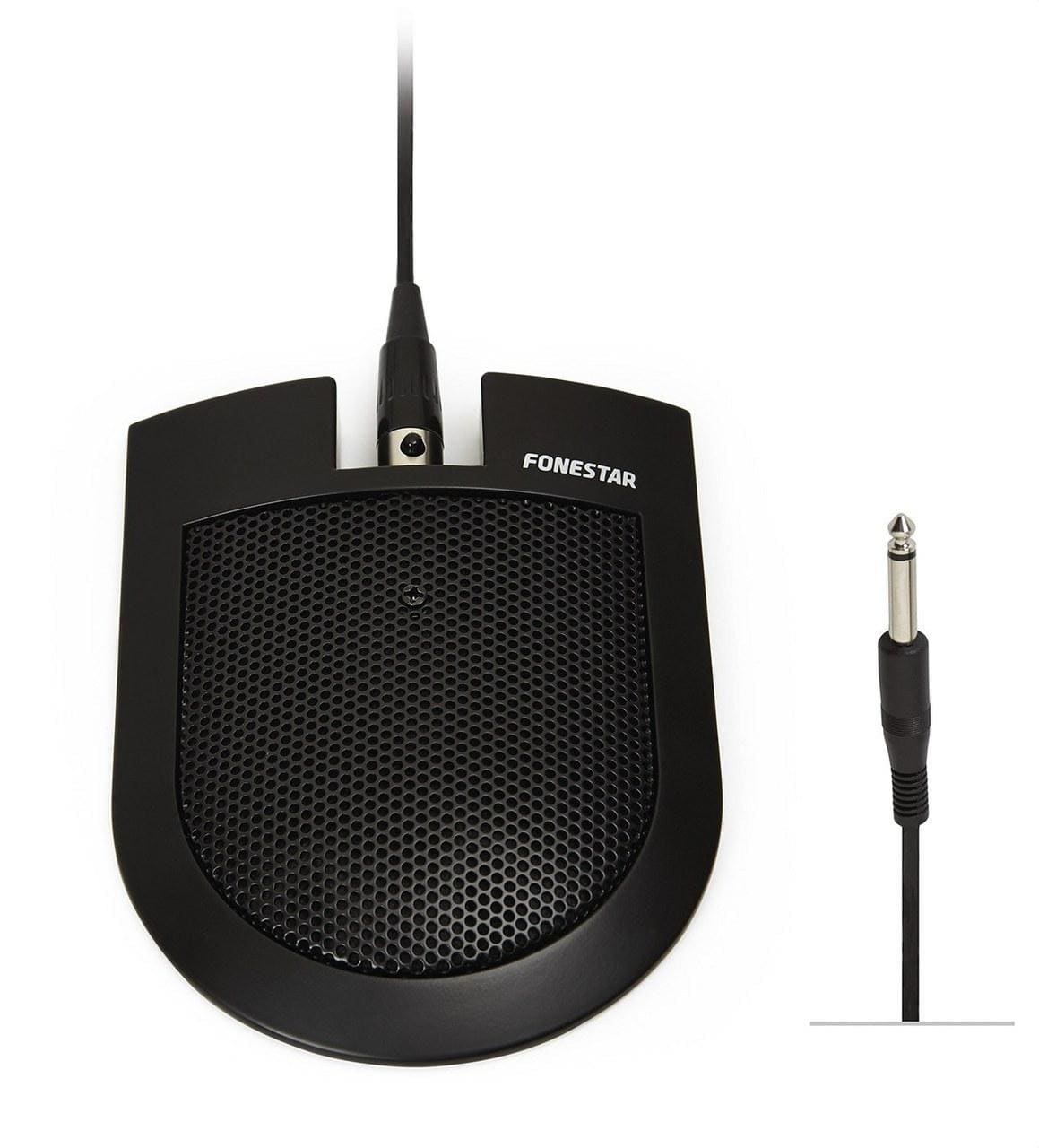FONESTAR - Micrófono boundary extraplano Mini XLR negro 8m