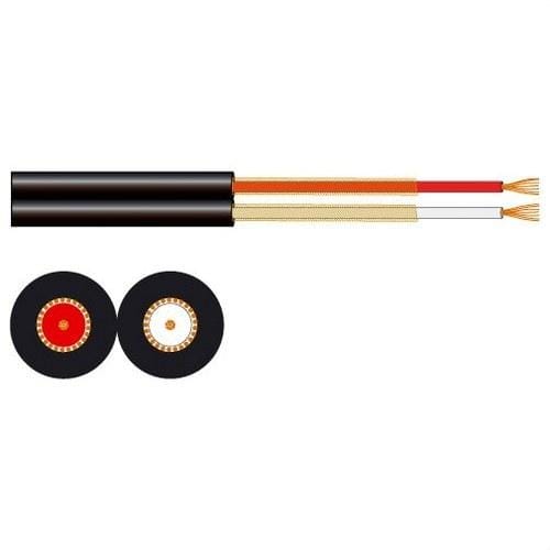 FONESTAR - Cable 2 conductor diámetro 4x8 PVC negro (rollo 100m)