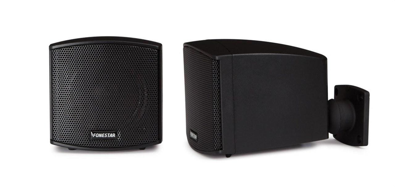 FONESTAR - Juego bafles transformador 100V baja impedancia 25W negro