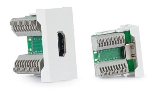 FONESTAR - Conector HDMI hembra 1 / 2 panel conexión sin tornillo