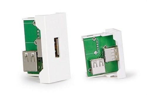 FONESTAR - Conector USB-A hembra 1 / 2 panel conexión