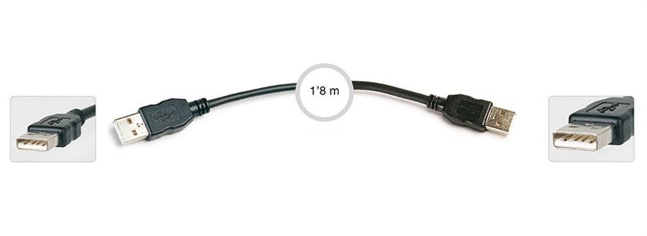 FONESTAR - Conexión USB-A 1.1 macho-macho 1,8m