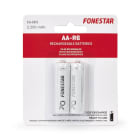 FONESTAR - Juego pilas recargable NI-MH AA-R6 (blíster 2 unidades)