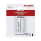 FONESTAR - Juego pilas recargable NI-MH AAA-R03 (blíster 2 unidades)
