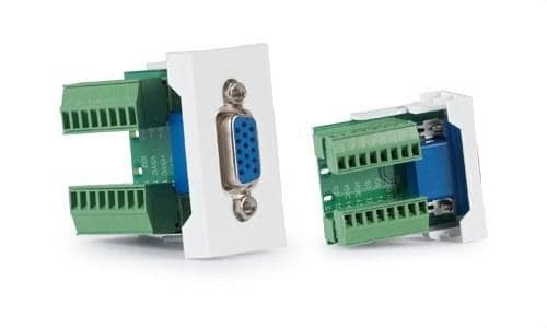 FONESTAR - Conector VGA D15 hembra 1 / 2 panel conexión enchufable