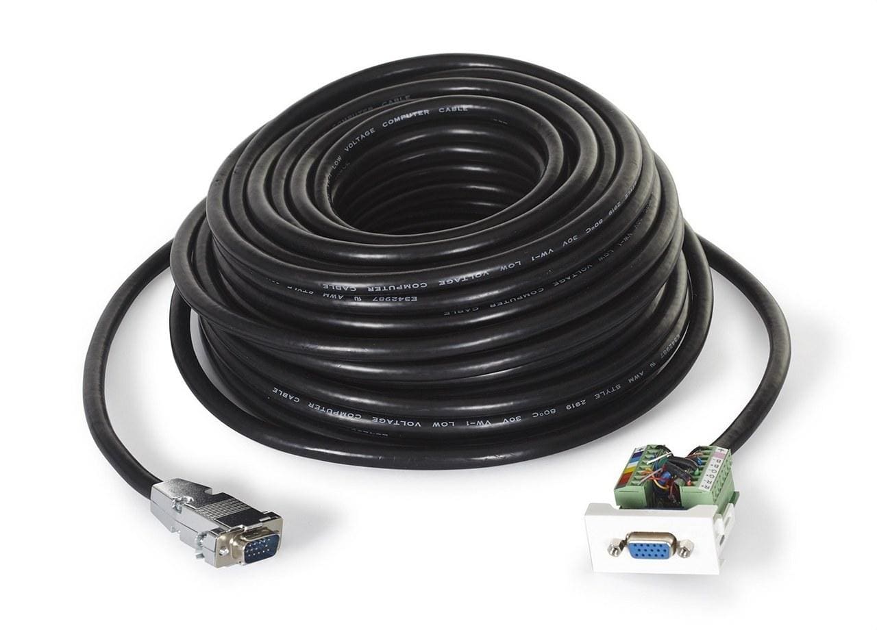 FONESTAR - Panel conexión VGA enchufable cable preinstalado 20m