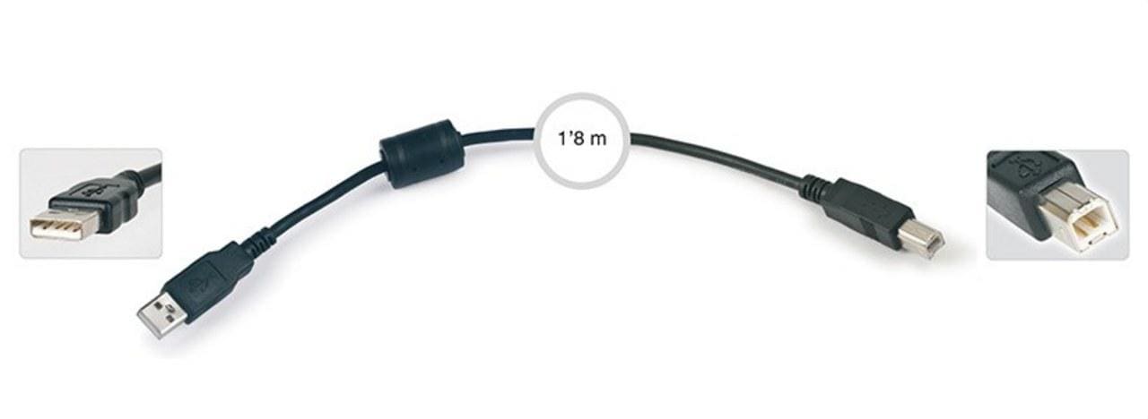 FONESTAR - Conexión USB A-B 2.0 macho-macho 1,8m