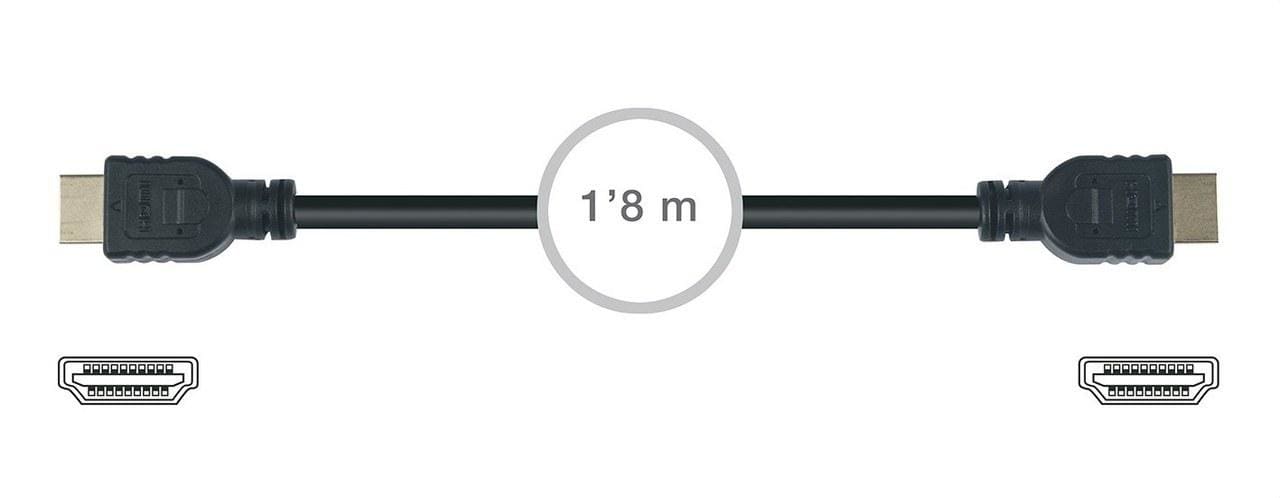FONESTAR - Conexión HDMI macho-macho alta calidad 30AWG 1,8m