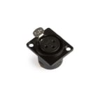 FONESTAR - Conector XLR hembra negro