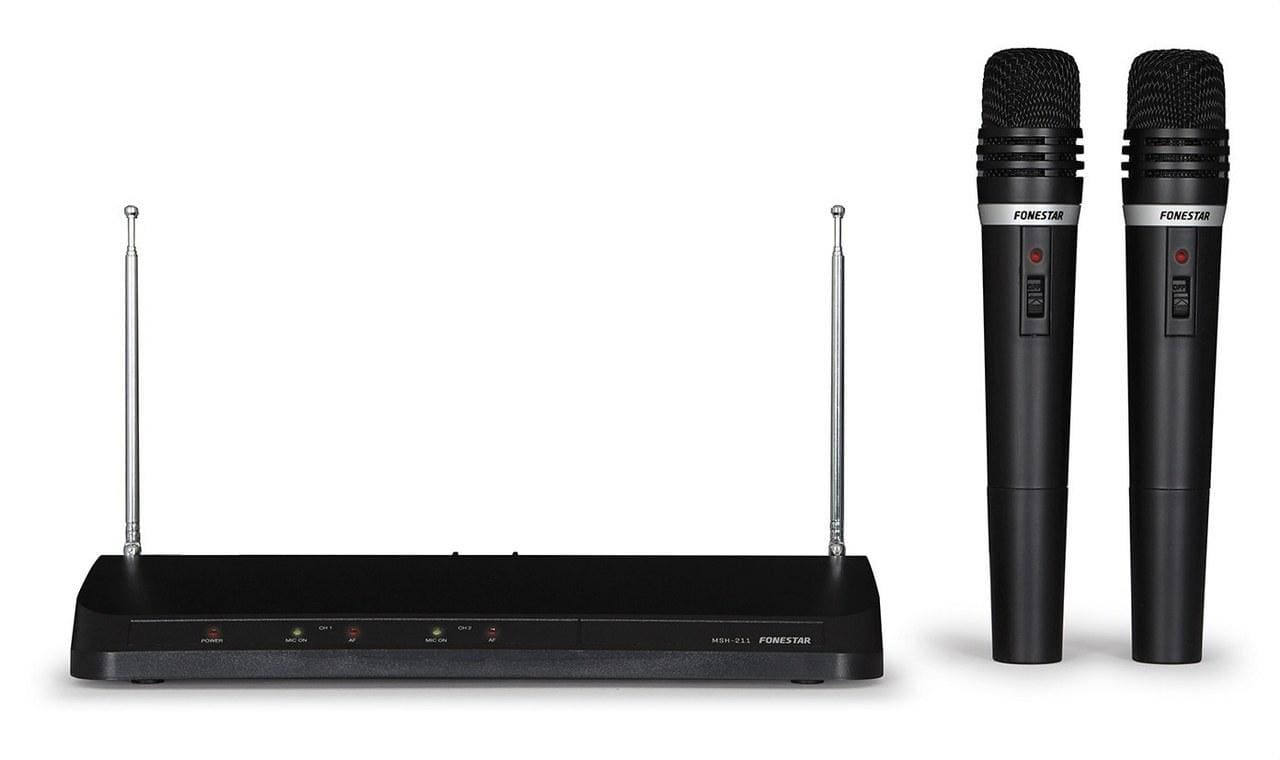FONESTAR - Receptor VHF con 2 micrófono mano